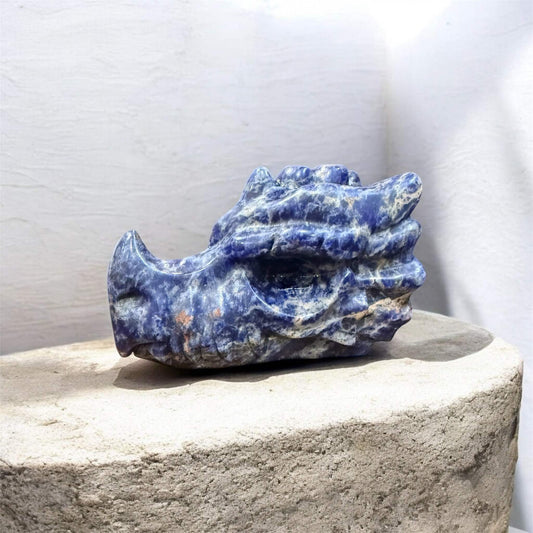 Sodalite Dragon Head