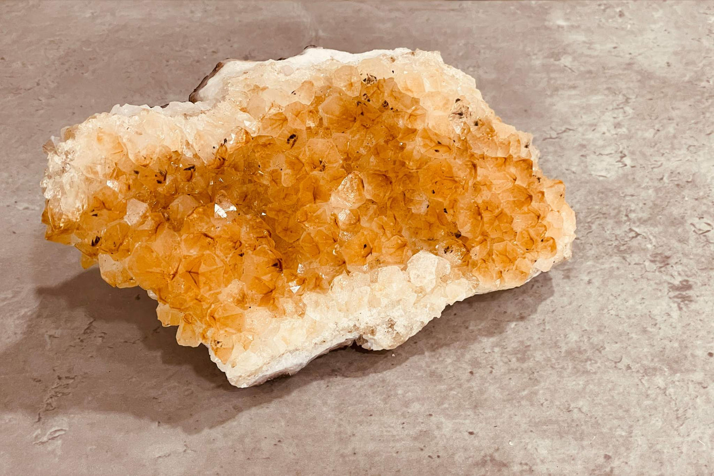 Citrine Druze, close up view