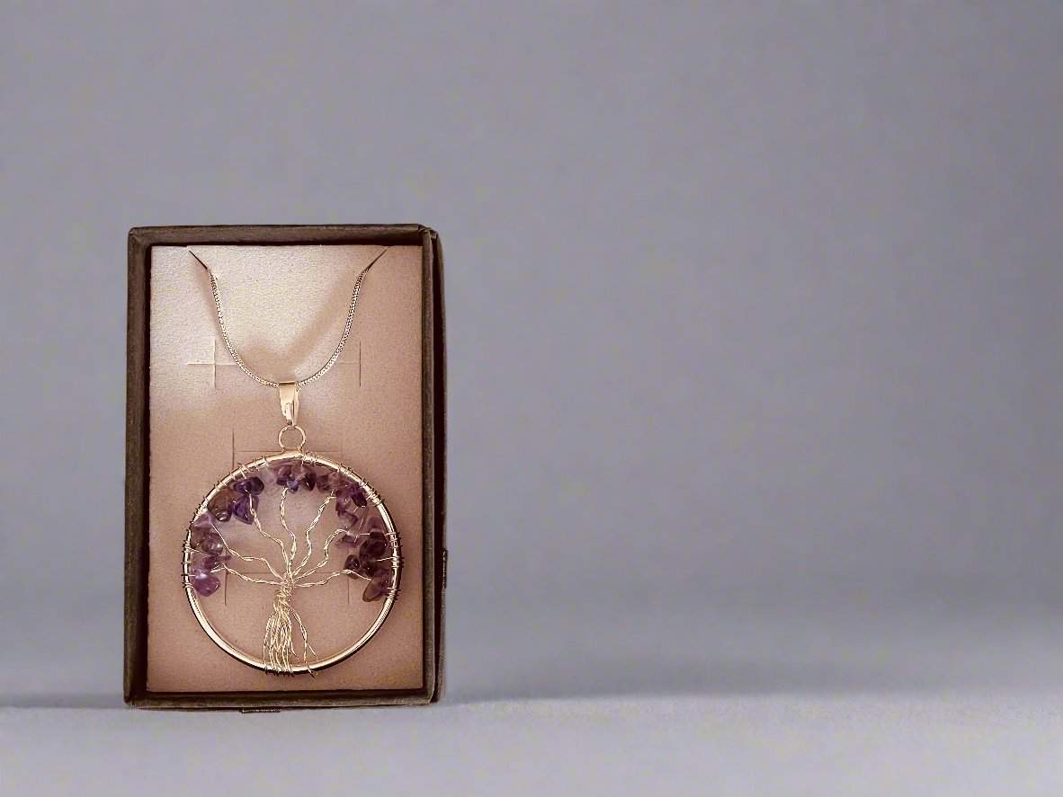 Tree of Life Pendant in Amethyst