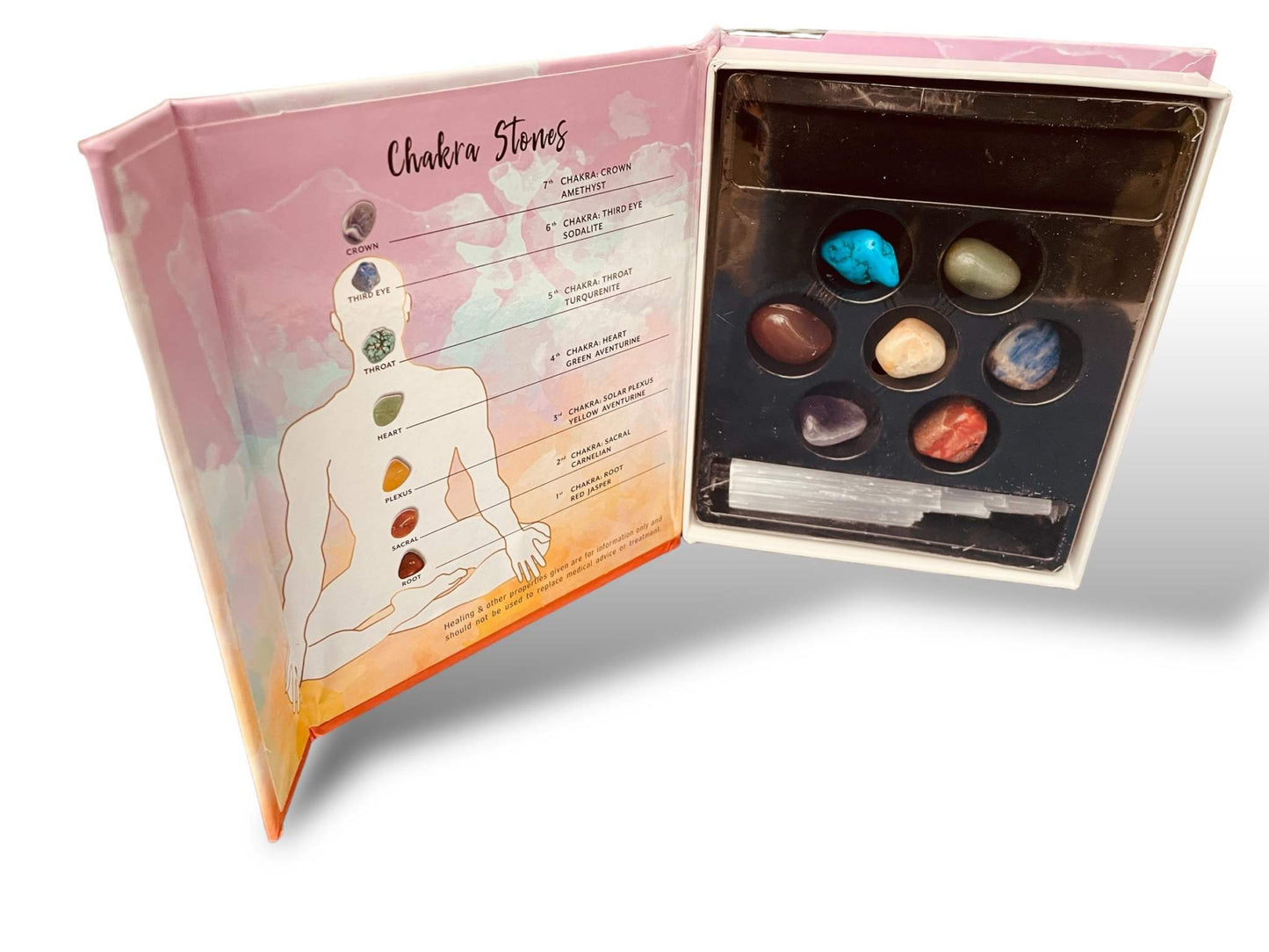 chakra gemstone set open view