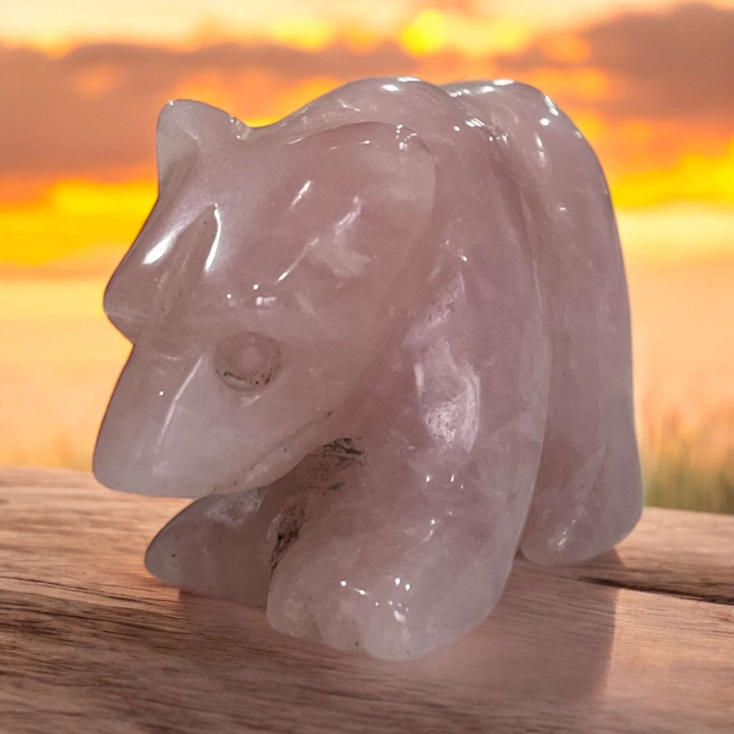 Rose Quartz Bear