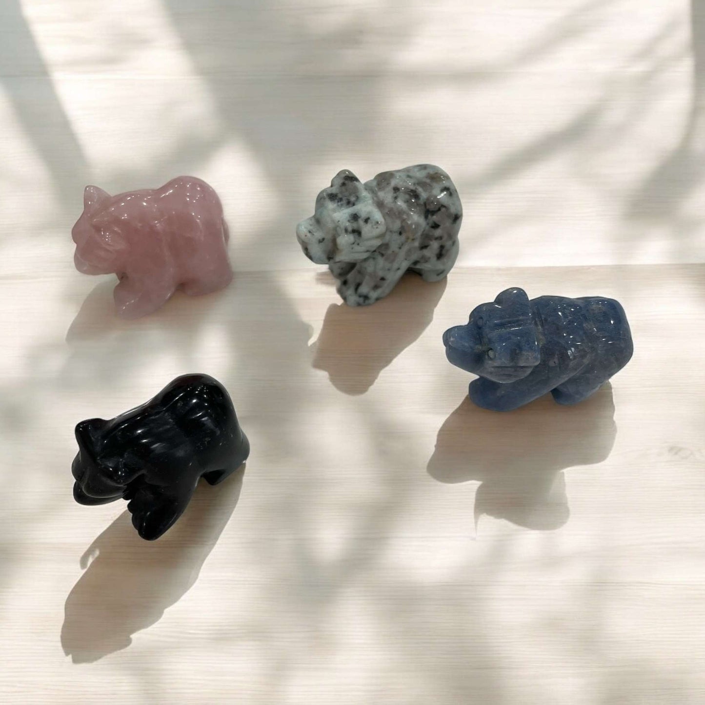 Hand Craved Gemstone Bear