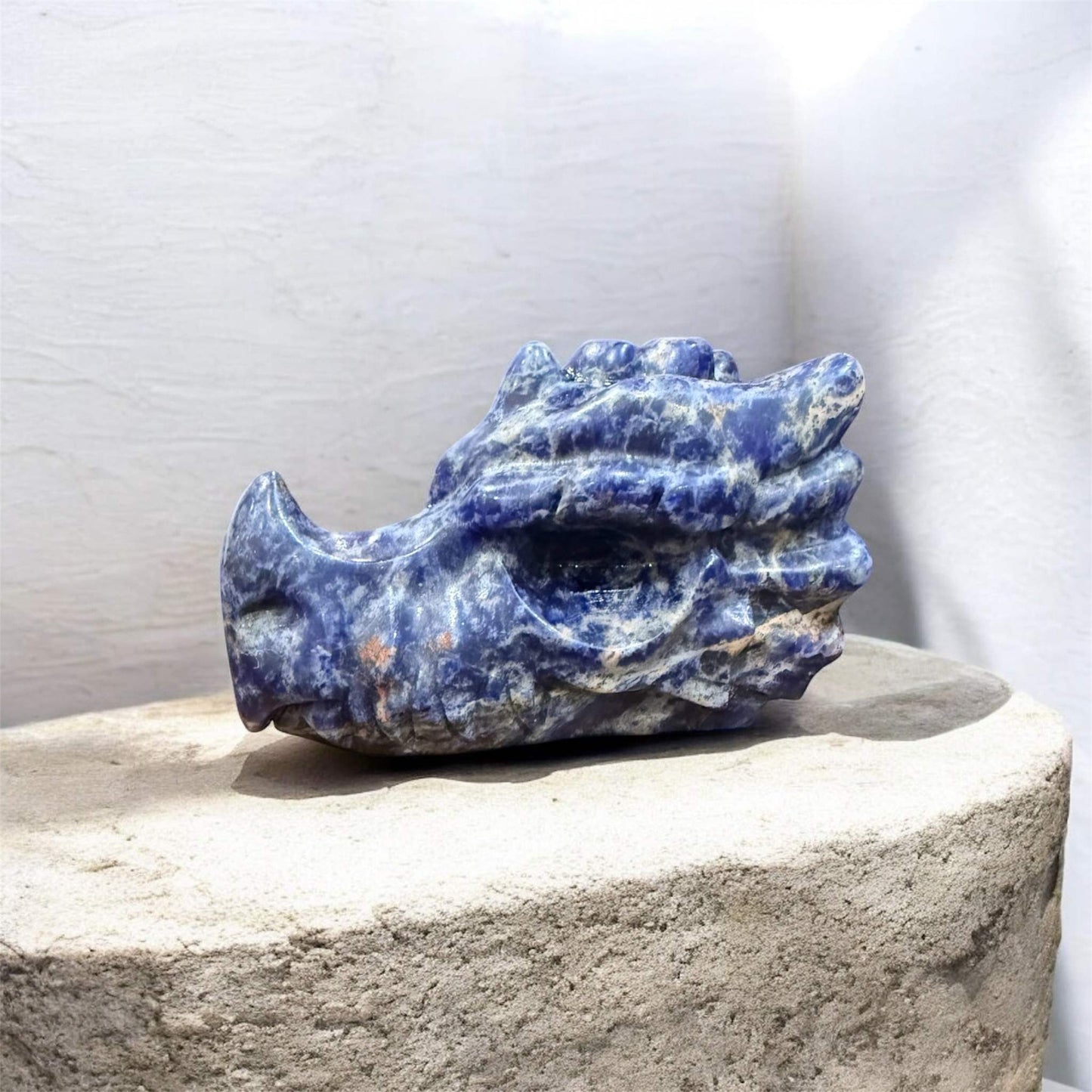 Sodalite Dragon Head