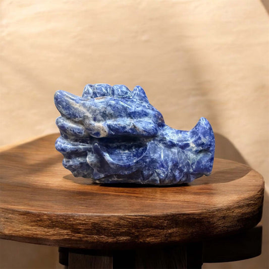 Sodalite Dragon Head