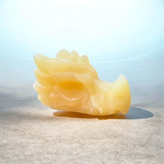 Orange Calchite Dragon Head